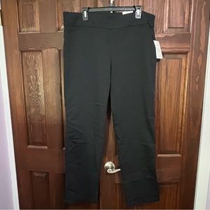 Croft & Barrow Classic Black Stretch Pull-On Straight-Leg Pants Work Attire